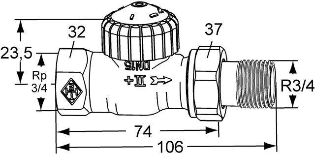 IMI Thermostat-Ventilunterteil V-exact II-3712-01.000