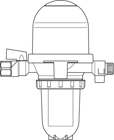 Oventrop Heizölfilter/Entlüfter Toc-Duo-3 G 3/8 IGxG 3/8 AG, Sikueinsatz 25-40 µm-2142732