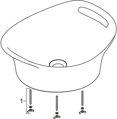 hansgrohe Waschschüssel Axor Urquiola 51,1 x 42,7 cm, Mineralguss, weiß-11301000