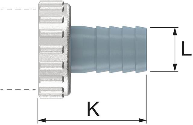 Simplex KFE-Kugelhahn G 1/2 M, mit rotem Flügelgriff, Durchgang, mit AG, vernickelt, mit Schlauchver-F10638