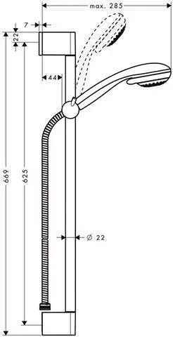 hansgrohe Crometta 85 Brauseset Multi mit Brausestange-27766000 hansgrohe Crometta 85 Brauseset Multi mit Brausestange-27766000