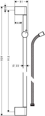 hansgrohe Unica Brausestange Crometta-27614000