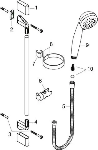 Hansgrohe Brause-Set Crometta 85 Vario mit 90 cm Brausestange Unica Crometta, chrom-27762000