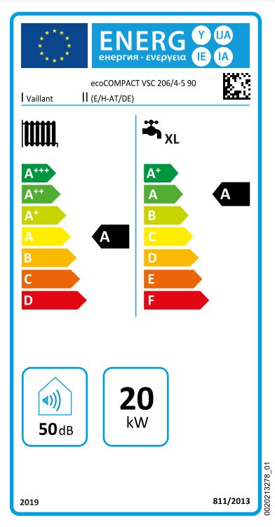 Vaillant Gas-Kompaktgerät ecoCOMPACT VSC 206/4-5 90, Gas E, Speich., mod.-10015600