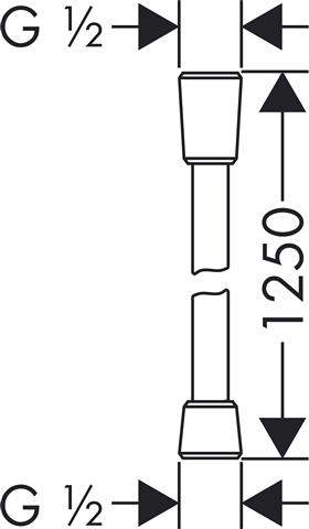 Hansgrohe Brauseschlauch Isiflex 125 cm chrom-28272000