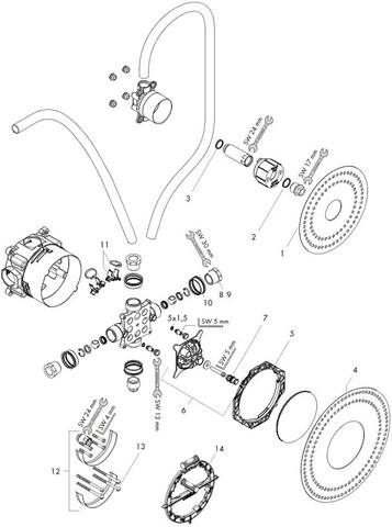 hansgrohe Grundset Axor DN 20, für Elektronikmischer-16180180