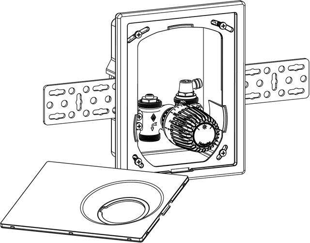 Heimeier Einzelraumregelung Multibox K UP, mit Thermostatventil, weiß-9302-00.800