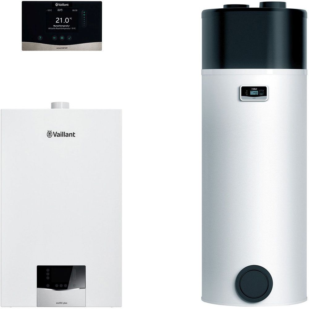 Vaillant Gas-Hybrid-Paket 1.743/3 ecoTEC plus VC 10CS/1-5 mit Warmwasserwärmepumpe aroSTOR VWL BM200-8000016535