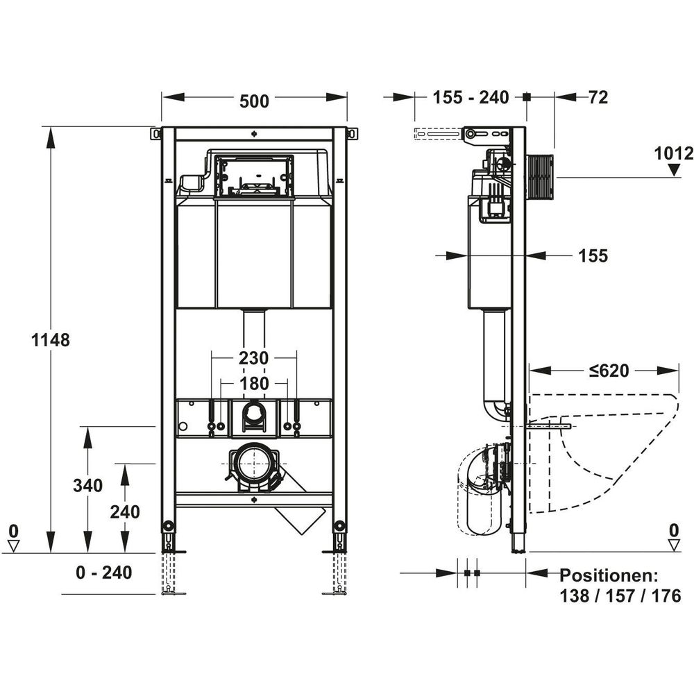 MEPA nextVIT WC-Element UPSK SC P31 Objekt SystemBH 120cm-512330