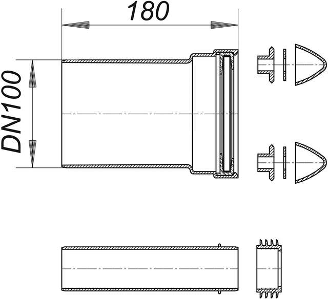 Dallmer Wand-WC-Anschluss-Set 786-311115