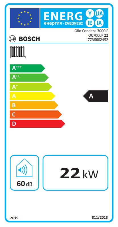 BOSCH Öl-Brennwert-Kessel Olio Condens OC7000F 22, 22 kW, bodenstehend, weiß-7736602452