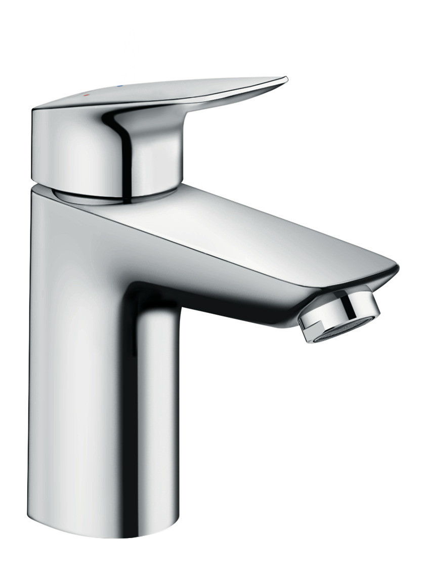 hansgrohe Waschtisch-Einhebelmischer Logis 100 mit Ablaufgarnitur, chrom-71100000