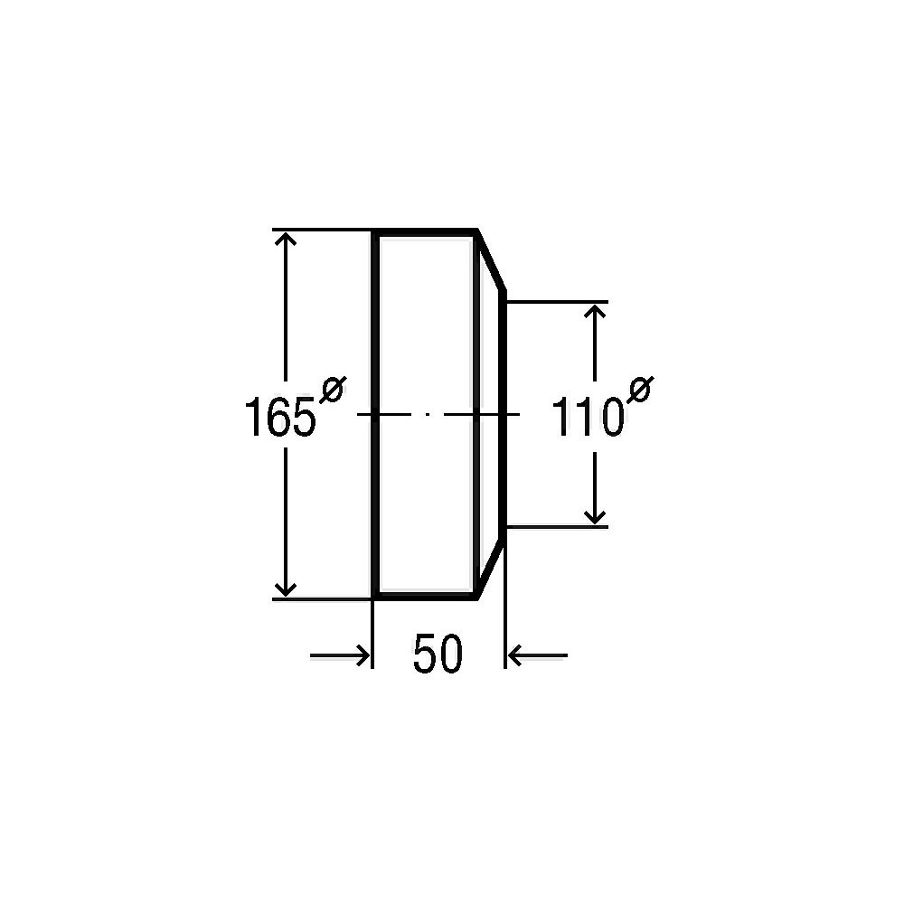 Viega Rosette 3819 110 x 165 x 50 mm, Kunststoff weiß-101671