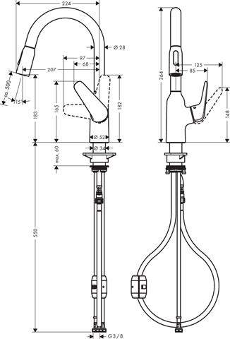 hansgrohe Spültisch-Einhebelmischer M429-H180-71801800