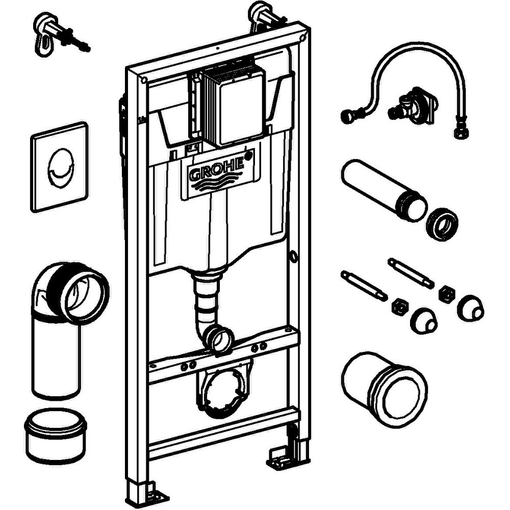 GROHE WC-Set Rapid SL BH 1,13 m, 3-in-1-Set-38722001