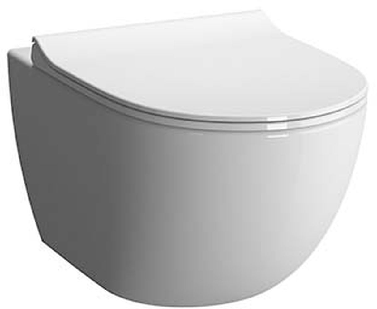 VitrA Wand-Tiefspül-WC flush2.0 Sento 36,5x54cm, we hgl, 3/6 l, ohne Spülrand-7748B003-0075