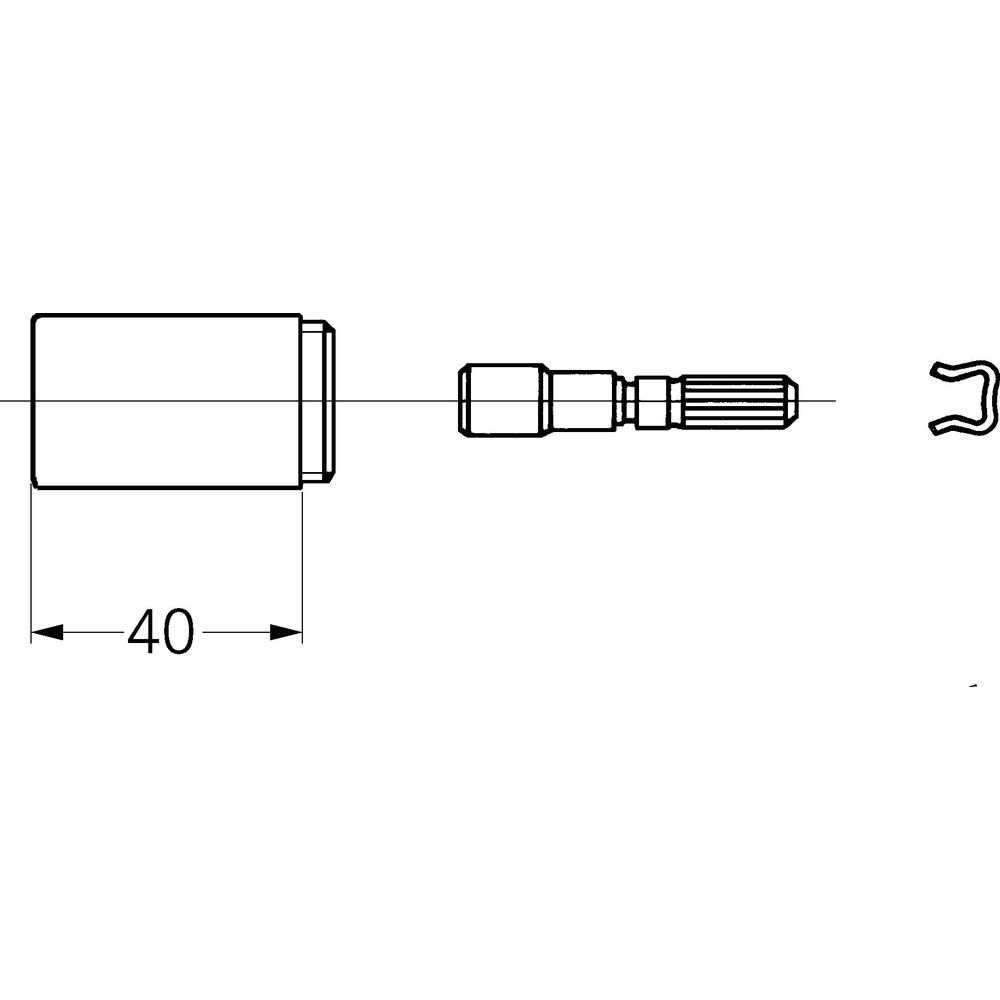 GROHE Verlängerungsset 40 mm, für UP-Ventile 1/2" chrom -06427000