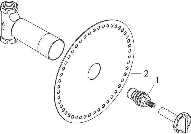 hansgrohe Grundkörper Axor DN 15, 52 l, für Absperrventil-16973180