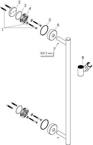 hansgrohe Unica Brausestange Comfort-26402000