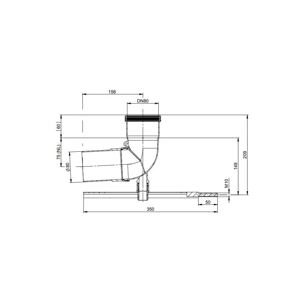 ATEC SV-Schachteinführung PolyTop DN 80, schraubbar mit Auflager-01347