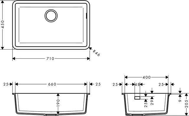 hansgrohe Unterbauspüle S510-U660-43432170