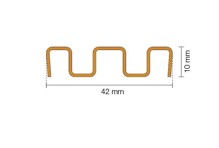 Schlüter - Kerdi-Line-Vario Wave D10 Edelstahl gebürstet, 120 cm, H=10 mm-KLVRD10EB120